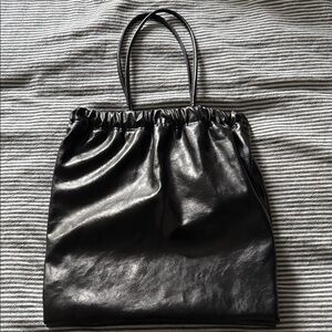 Zara Shiny Black Tote Bag